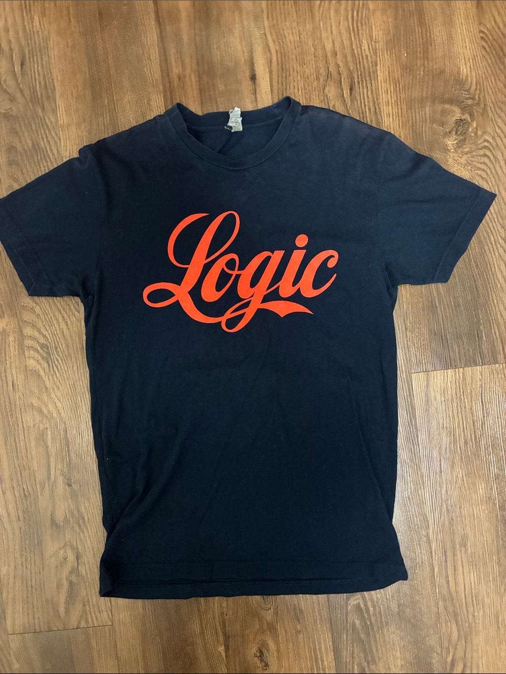 Official Logic Rapper T-Shirt Blue 85 Graphic Band Merchandise Men's S